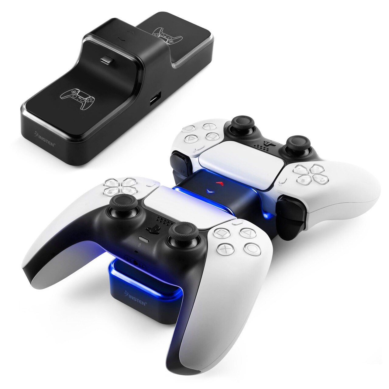 Controller Charger Compatible with PS5 – Dual Charging Station Dock with LED Indicator Light, Intended for PlayStation 5 Controller Accessories (Black)